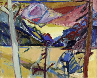 Landschaft mit Bergen