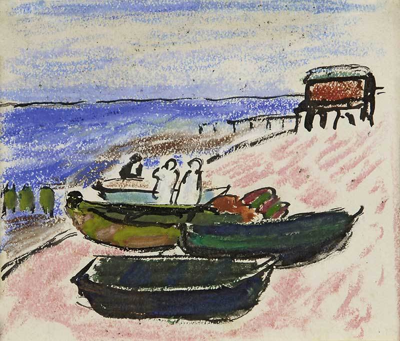 Marianne von Werefkin, Schiffe am Meer, Prerau