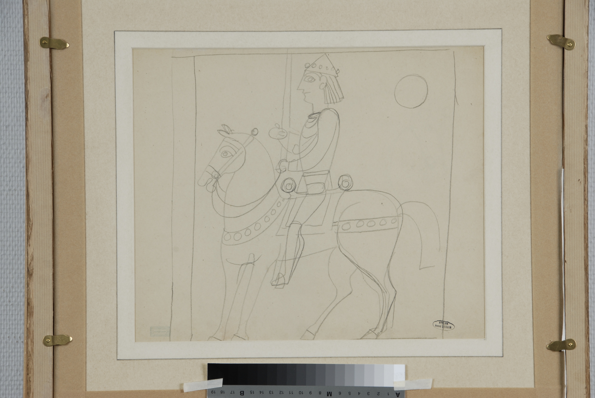 André Derain, Recto: Le cheval; verso: Le chevalier