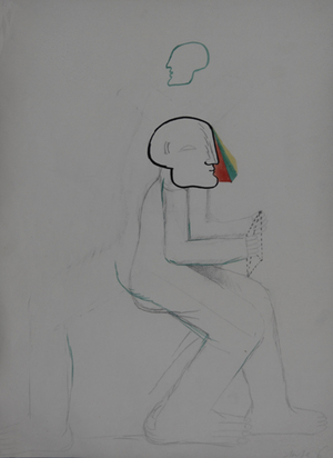 Mann mit Brief, approx. 1975