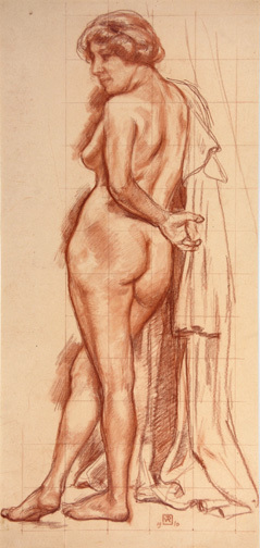 Theo van Rysselberghe, Standing Female Nude, 1910
