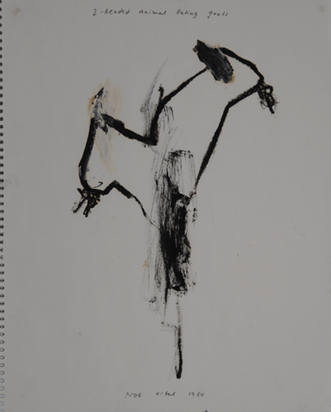 2-Headed Animal Eating Grass, 1984