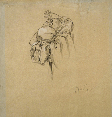 Study for Draped Female Head (Study for the Slav Epic), um 1915