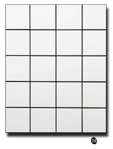 Jean-Pierre Raynaud, Carrelage numéroté 26, 1974