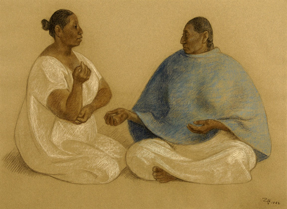 Francisco Zuniga, Dos Mujeres Sentadas, 1982
