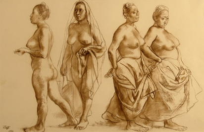 Cuatro Mujeres Caminando, 1980
