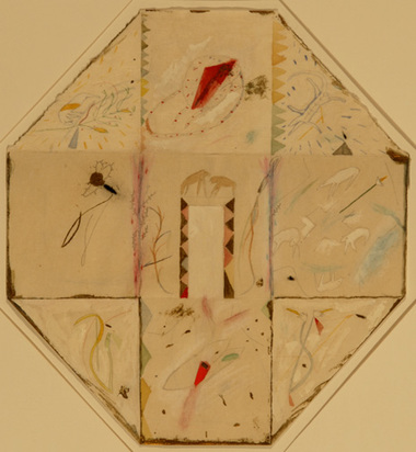 Achteckiges Blatt, teils gefaltet, 1976