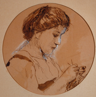 Knitting Woman