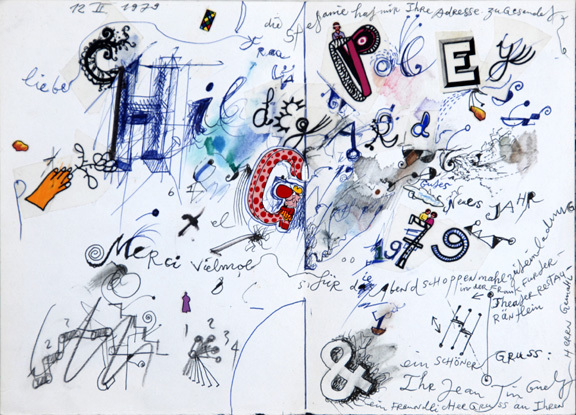 Jean Tinguely, Liebe Hildegard..., 1979