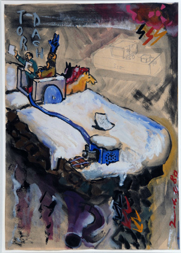 Jörg Immendorff, Café Deutschland. Tor Dach, 1980