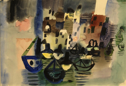 Fischerdorf bei Nacht, 1949