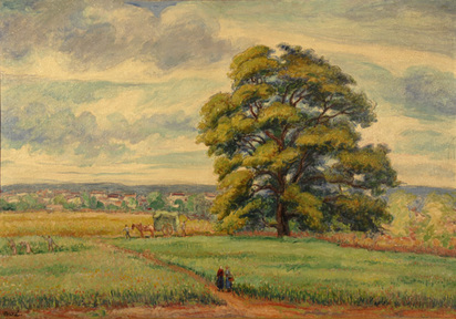Paysage au chêne