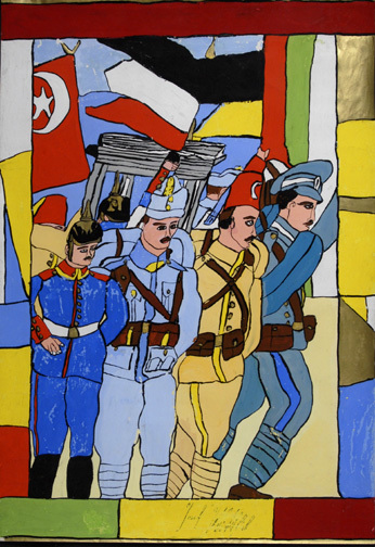 Josef Wittlich, Soldaten, türkische Fahne