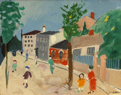 Scène de rue avec personnages, 1935-38