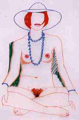 Monica Crosslegged with Beads, 1985/2004