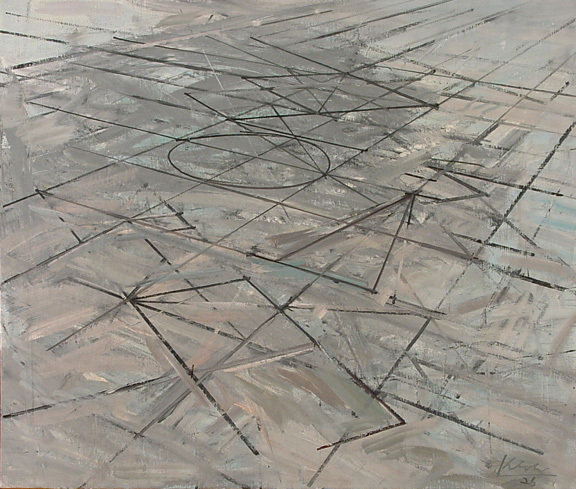 Lenz Klotz, Bodenzeichnung, 1976
