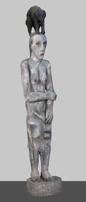 Frau mit Katze, 1989
