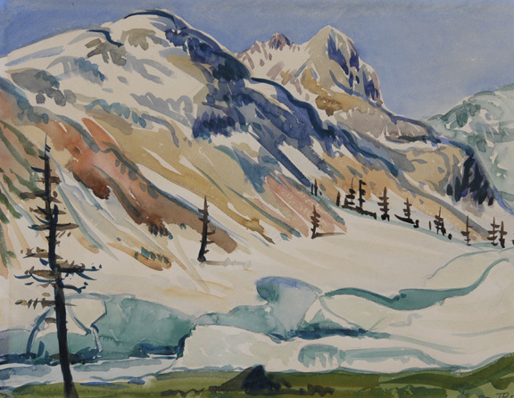 Turo Pedretti, Lawinenreste am 15. June 1935 (Val Bevers), 1935