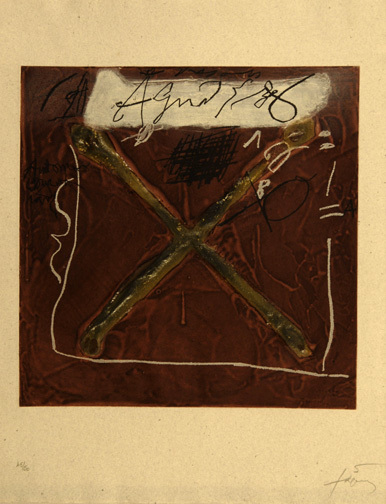 Antoni Tàpies, Blatt aus "Petrificada petrificante", 1978