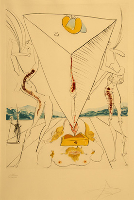 Philosophe écrasé par le cosmos, from "La Conquête du cosmos", 1974