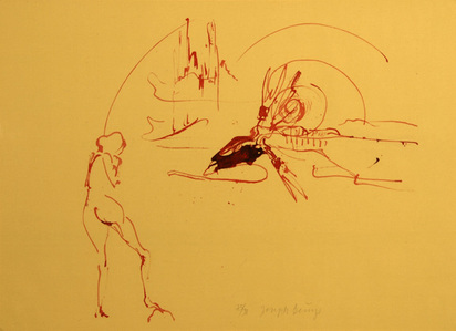 Ohne Titel (Geysir, Nymphe und blutender Riesenhirsch), aus "Spur I", 1974