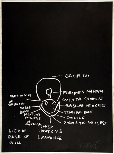 Jean-Michel Basquiat, View of Base of Skull, aus "Anatomy", 1982