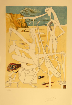 Infra-terrestres adorés par Dalí à 5 ans car il se croyait insecte, from "La Conquête du cosmos", 1974