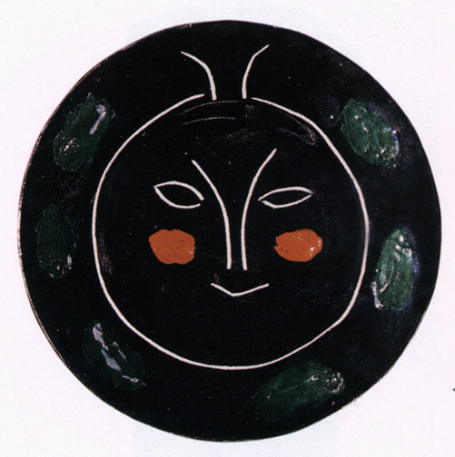 Pablo Picasso, Plate I, from "Black face" service, 1948
