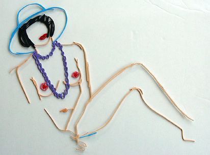 Partial Monica with Hat and Beads, 1985/90