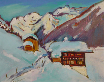 Winterlandschaft bei Davos