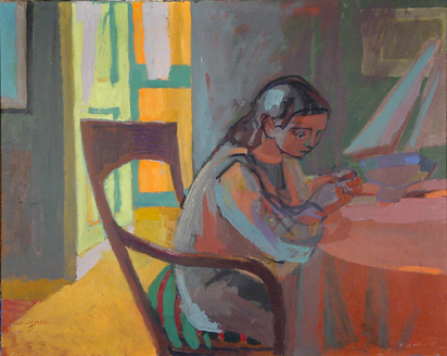 Zeichnendes Mädchen, approx. 1935
