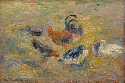 Poules et Coq, 1877