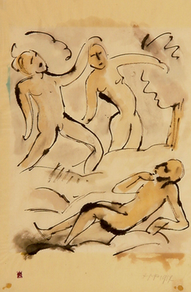 Badende, 1917