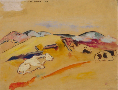 Landschaft mit Kühen, 1918