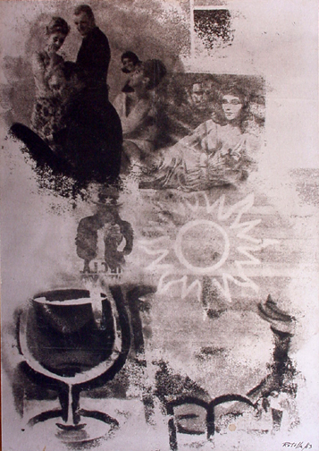 Mimmo Rotella, Cocktail, 1963