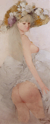 Femme au chapeau de fleurs, 1967