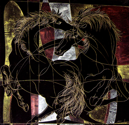 Zwei Pferde, 1972