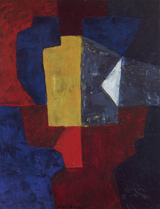 Composition rouge, vert, blanc, jaune, 1962