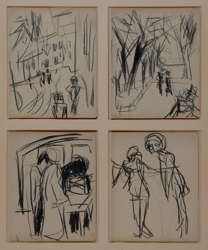 Albert Müller, 4 sketches, double-page, 1925