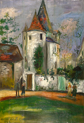 Figures devant l'église, 1928