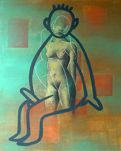 Urs Lüthi, Selbstportrait aus der Serie der grossen Gefühle, 1984/85