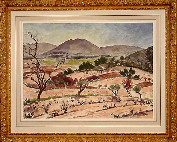 de Segonzac André Dunoyer, La montagne San Pëire, vue du Plan de la Tour