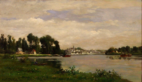 Karl Daubigny, Flusslandschaft, 1871