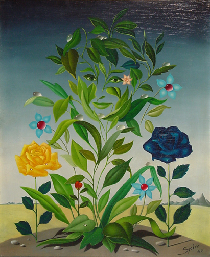 Georges Spiro, Visage fleurs, 1962