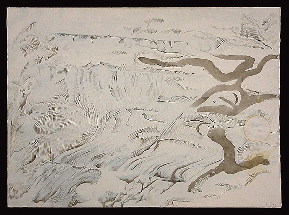Markus Raetz, Recto: Winter, 1972. Verso: Composition