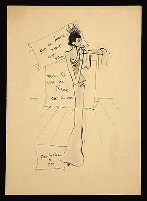 Projet de robe pour Schiaparelli, 1937