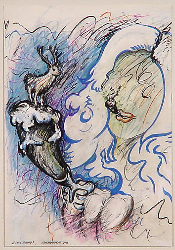 Christian Ludwig Attersee, Zierzans, 1973