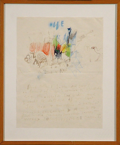 Jean Tinguely, Sans titre (lettre)
