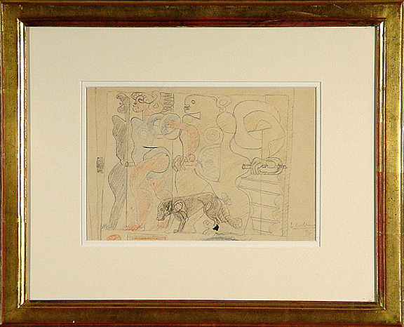 Le Corbusier, Trois figures de femme et chien, 1936