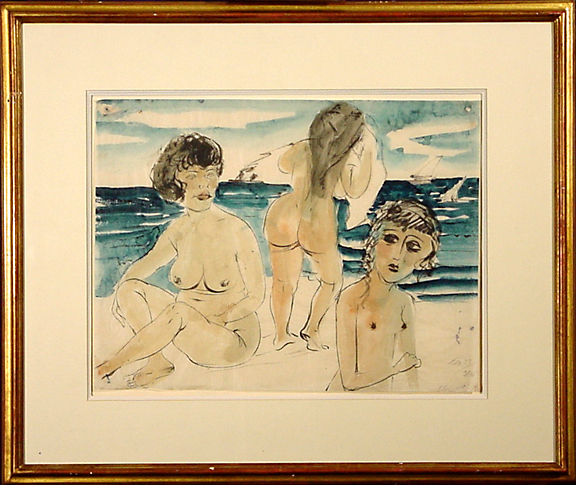Otto Dix, Strand (Drei Mädchenakte am Strand), 1923 DIX 23/314/Strand
